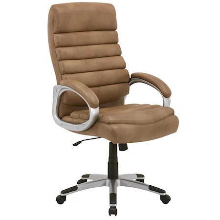 Desk Chair with Ribbed Seat and Seat Back